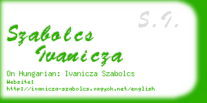 szabolcs ivanicza business card